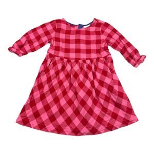 Hanna Andersson Red and Pink Plaid Kids Casual Dress